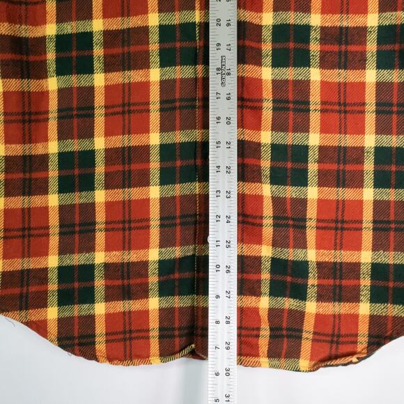 Vntg Big Mac JCPenney Flannel Long Sleeve Men's Size L Multi Plaid 70's Retro - Picture 12 of 14